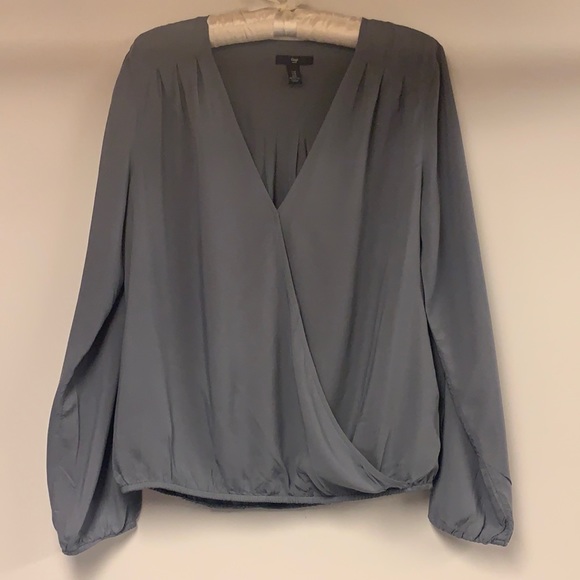 GAP Tops - GAP GRAY RAYON BLOUSE